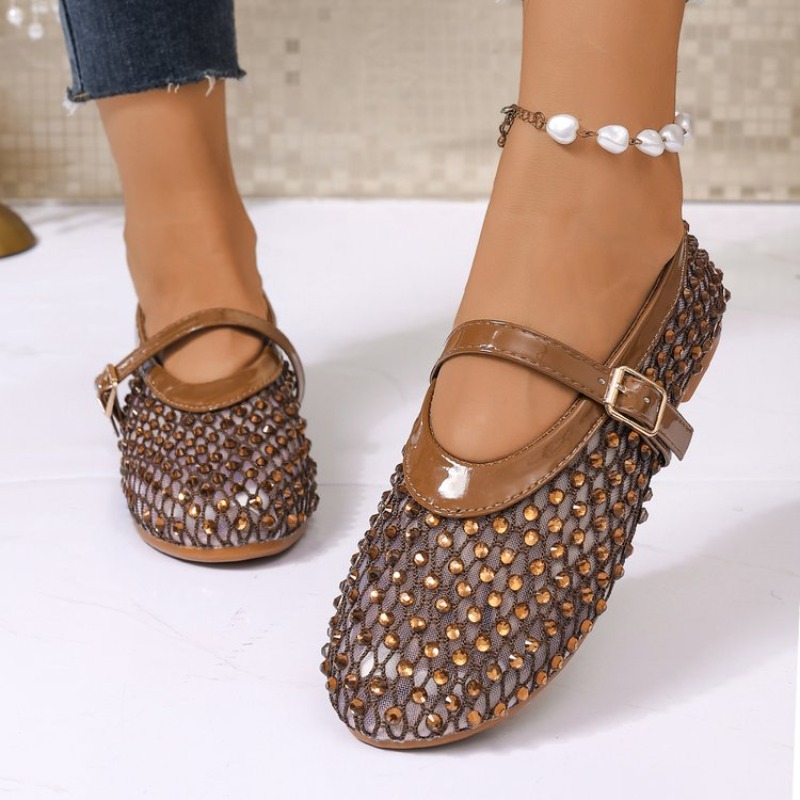 Women'S Shoes - Womens Fashion Mesh Mary Jane Ballet