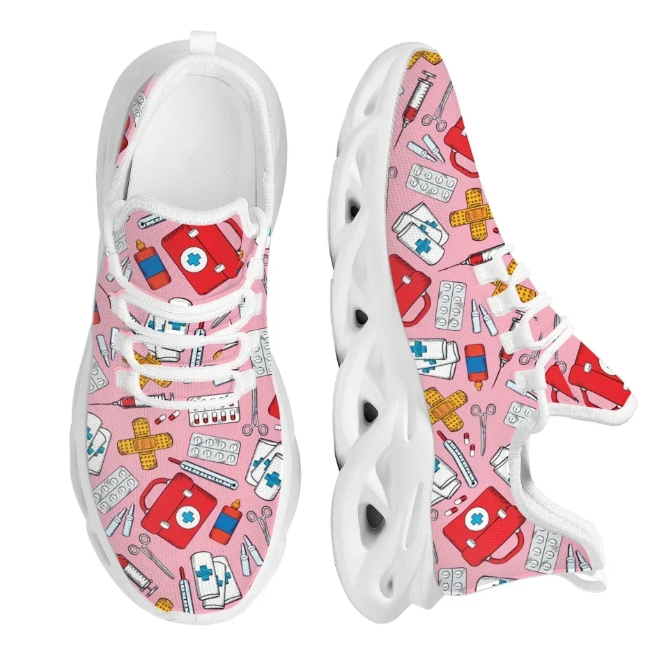 Custom Made Red Medical Box De - огляд і ціна Knit Fabric Lace Up Sneakers