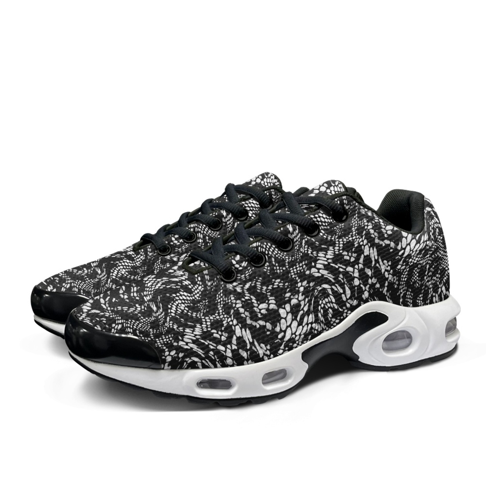PENSTROLL Snake Print Design W - огляд і ціна Knit Fabric Lace Up Sneakers