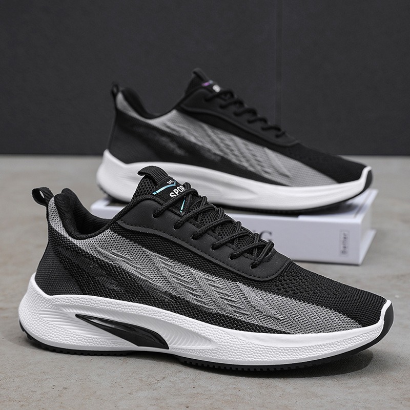 designer running shoes man bre - огляд і ціна Knit Fabric Lace Up Sneakers