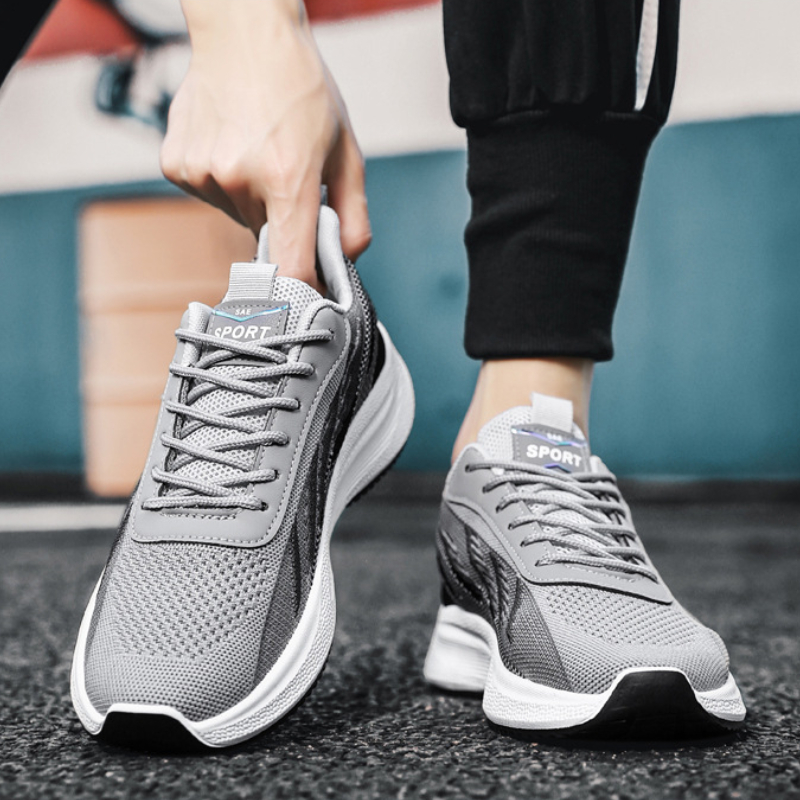 designer running shoes man bre - огляд і ціна Knit Fabric Lace Up Sneakers