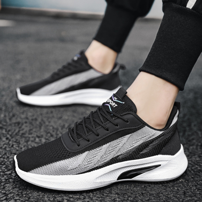 designer running shoes man bre - огляд і ціна Knit Fabric Lace Up Sneakers